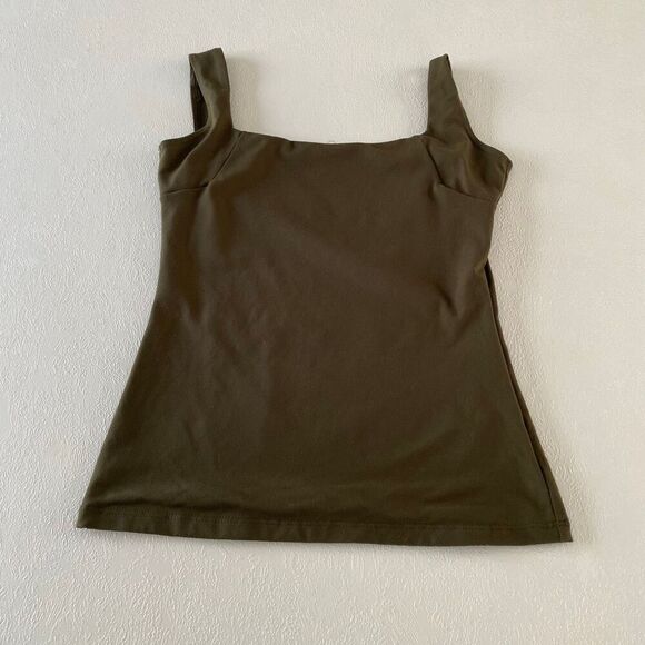 Free People Tops - Free People Intimately Tank Top XS Olive Green Square Neck Seamless Stretch Cami